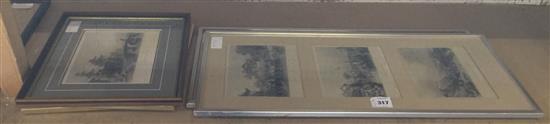 Hong Kong, Canton & Peking, 9 engravings after Thomas Allom